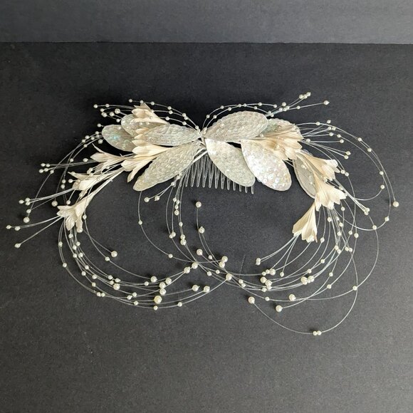 Vintage Whittall &Shon The Icing Bridal Headpiece New Old Stock Hear Comb Pearls main image 6